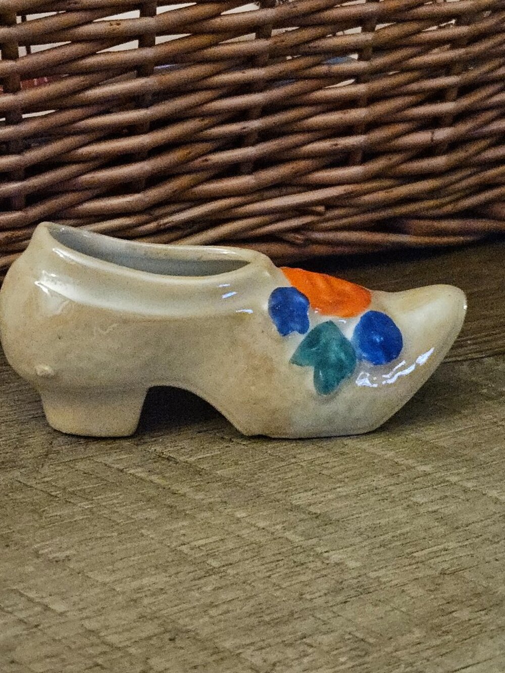 Occupied Japan Ceramic Dutch Shoe